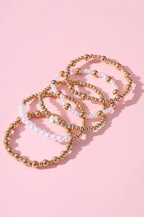 MULTI BALL PEARL CHAIN BRACELET