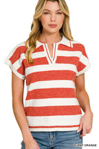 Marisa Striped Collared sweater