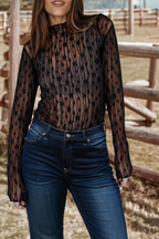 Sheer Floral Lace Top