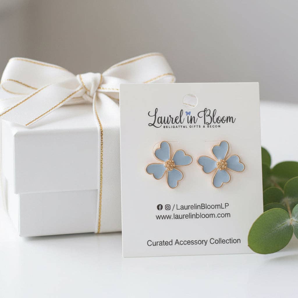 Evangeline Blooms Earrings - Blue