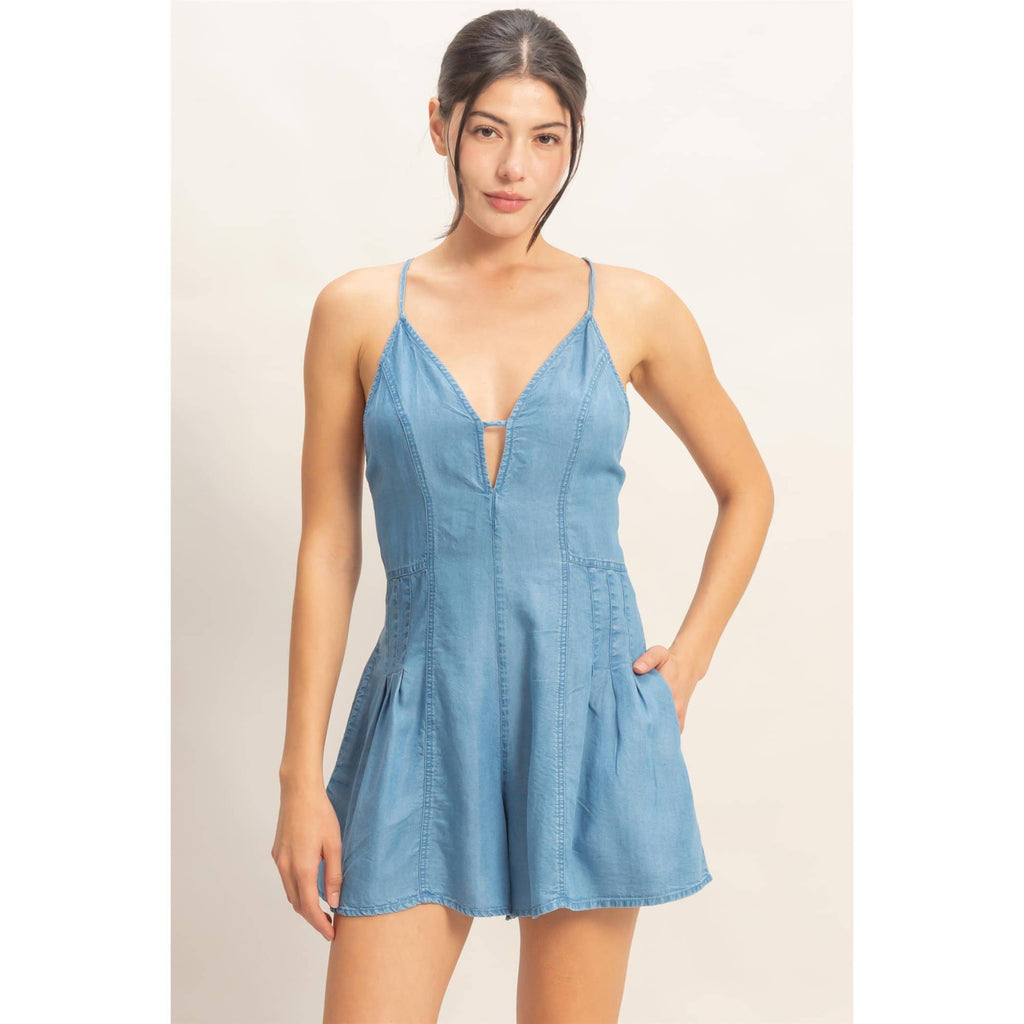 Macy Denim Romper