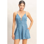 Macy Denim Romper