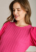 Boxy Cut Jacquard Top