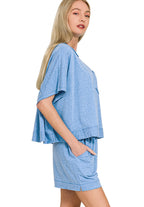 AINSLEY BOXY TOP & SHORTS SET