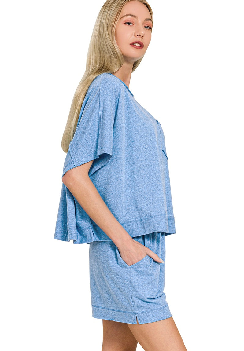 AINSLEY BOXY TOP & SHORTS SET