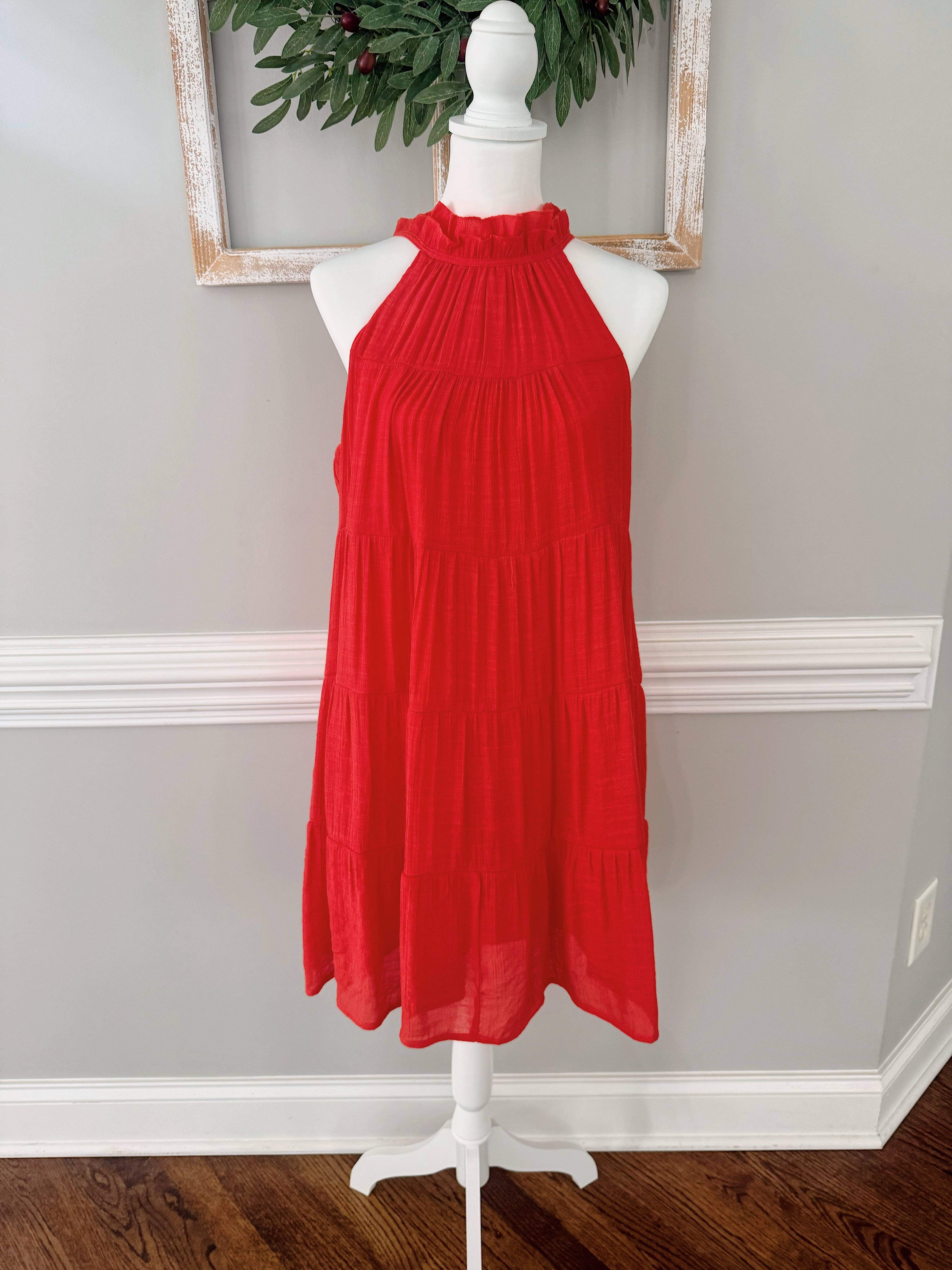 Emery Halter Tiered Dress