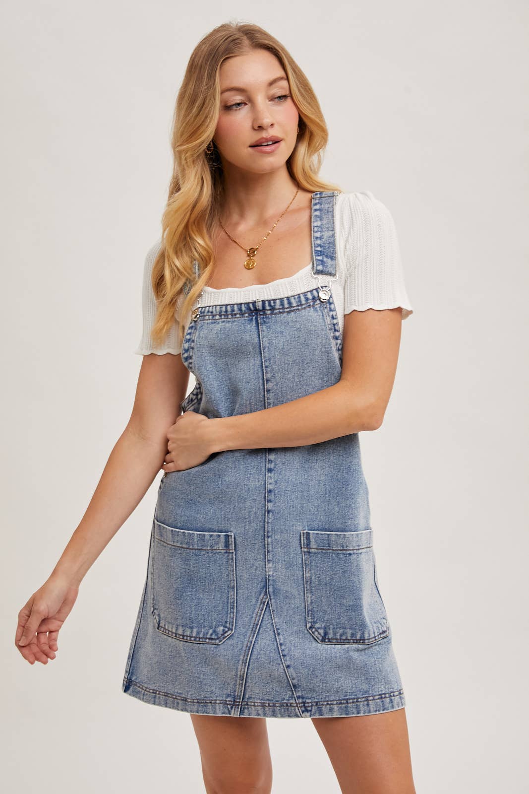 Ava Denim Overall Dress