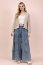 Tiered Washed Pants
