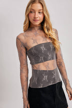 Mia Lace Mesh Top