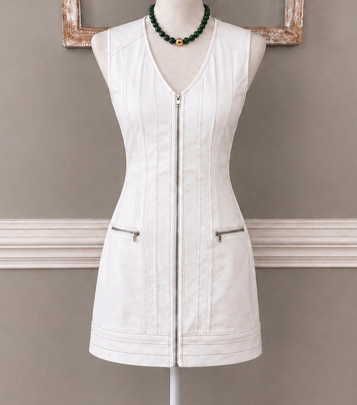 Cataleya Twill Zip Front Dress