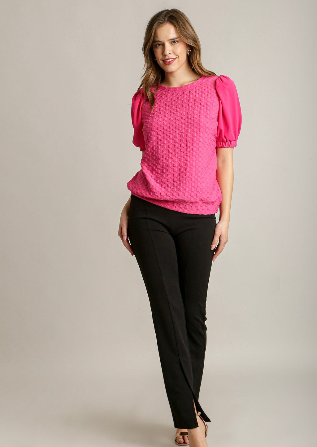 Boxy Cut Jacquard Top
