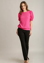 Boxy Cut Jacquard Top