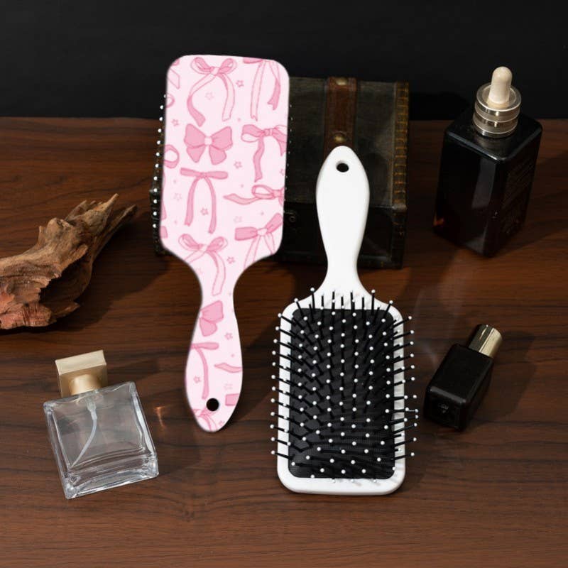 Hair Brush -Pink Bow