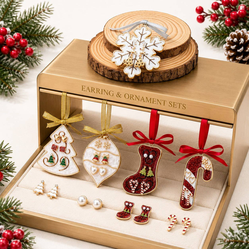 Christmas Trio Earring & Ornament Set