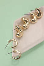BUBBLE HOOP TRIO EARRINGS