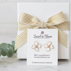 Evangeline Blooms Earrings - White