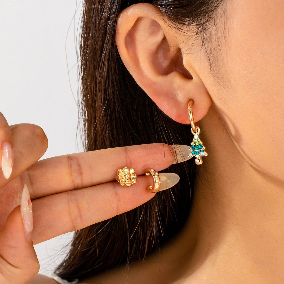 Christmas Tree Trio Earring Set