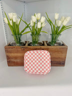 CHECKER GINGHAM COSMETIC BAG