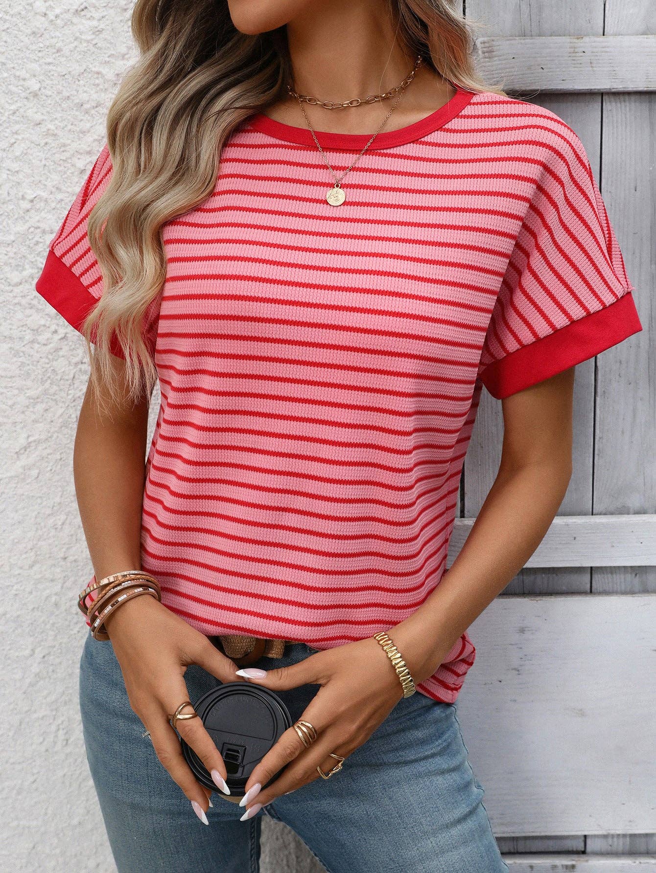 Calliope Striped Knit Top