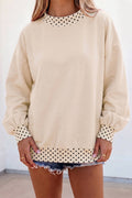 Mally Polka Dot Mock Neck Sweatshirt