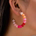 Rainbow Hoop Earrings