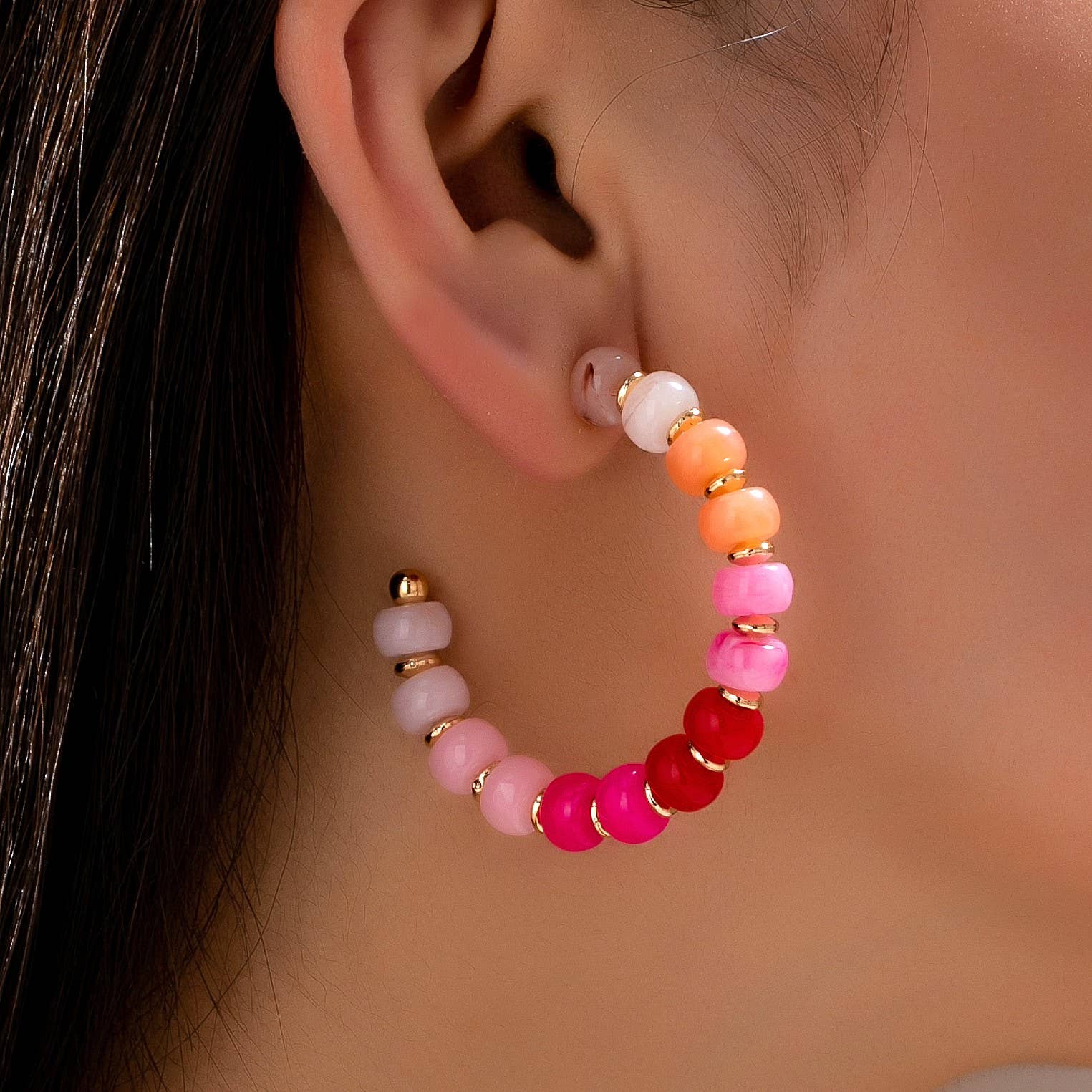 Rainbow Hoop Earrings