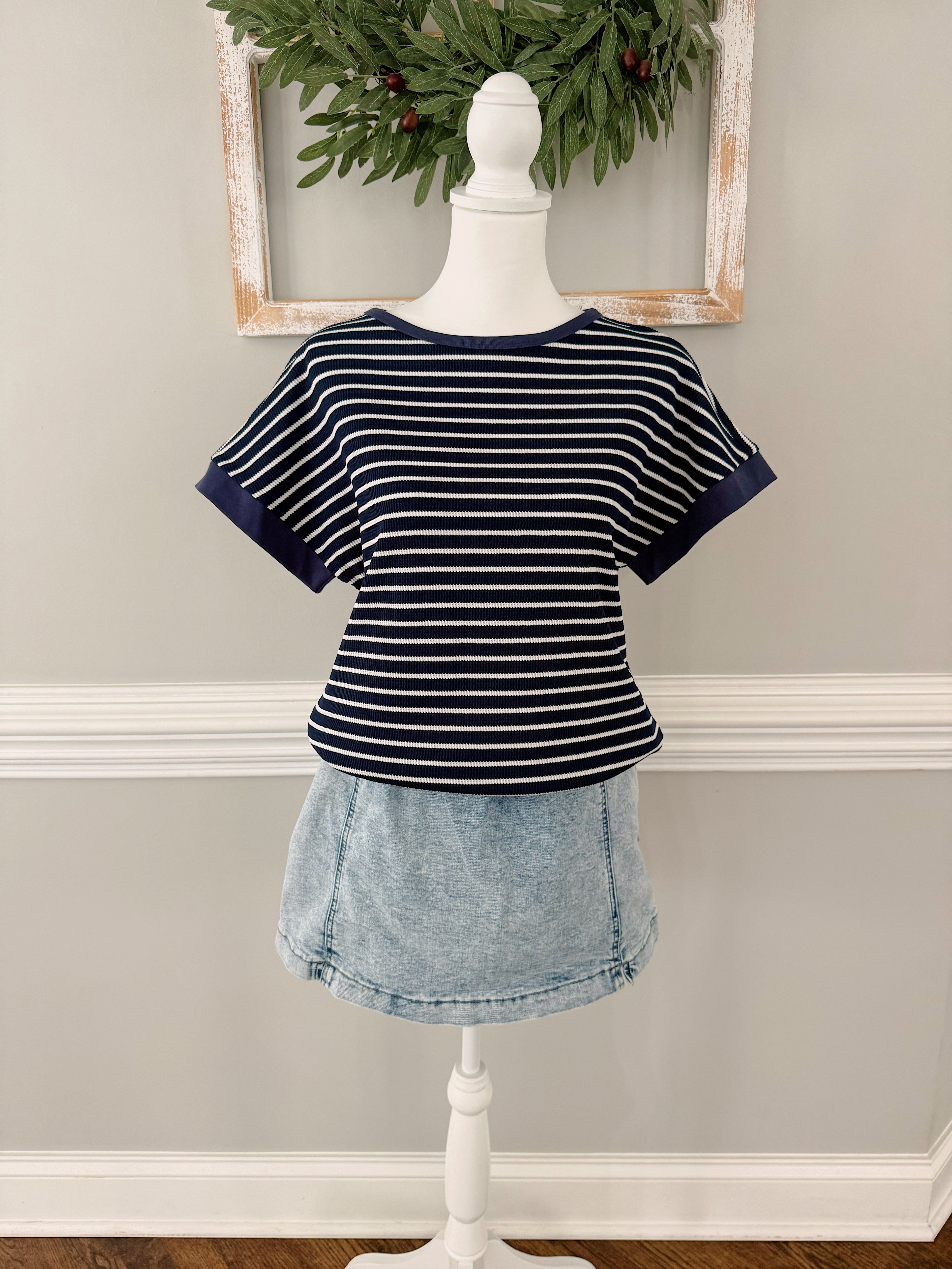 Calliope Striped Knit Top