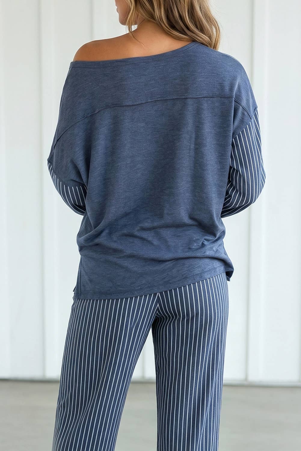 Striped Patchwork Pocket Lounge Set