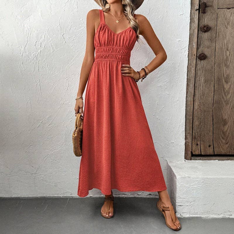 Saylor Textured Pleated Dress