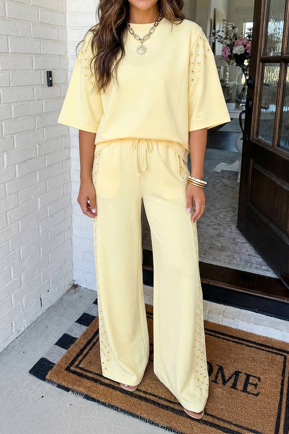 Oversize Tee Drawstring Pants Set