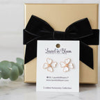 Evangeline Blooms Earrings - White