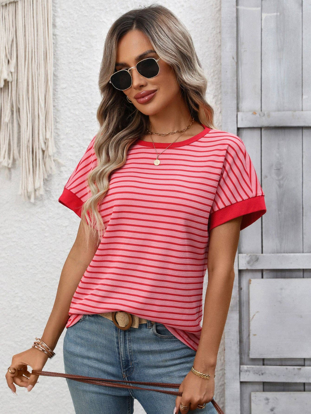 Calliope Striped Knit Top