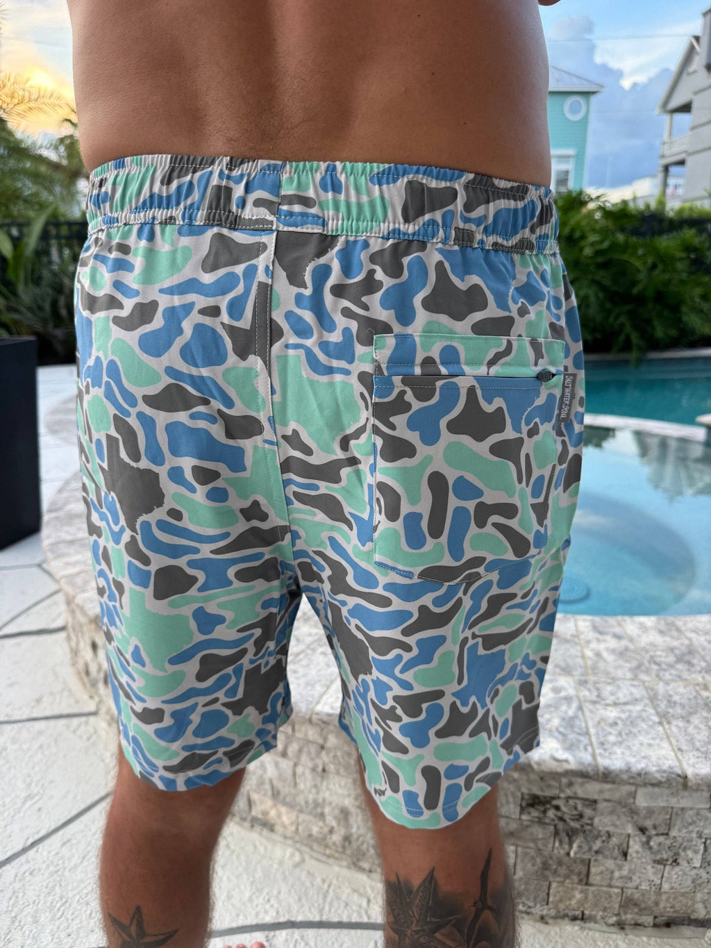 Coastal Camo Athletic Shorts