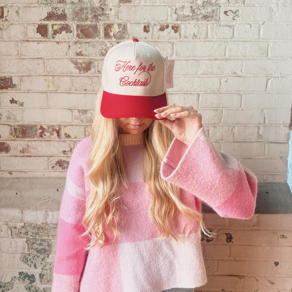 Here For the Cocktails Two-Toned Vintage Hat