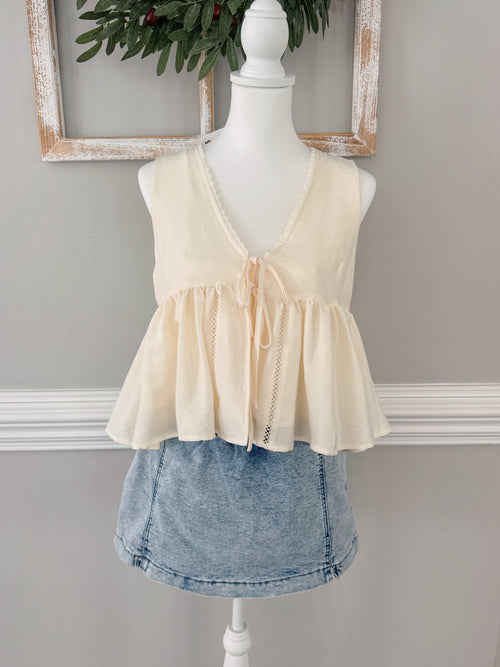 Beryl Lace Tie Top