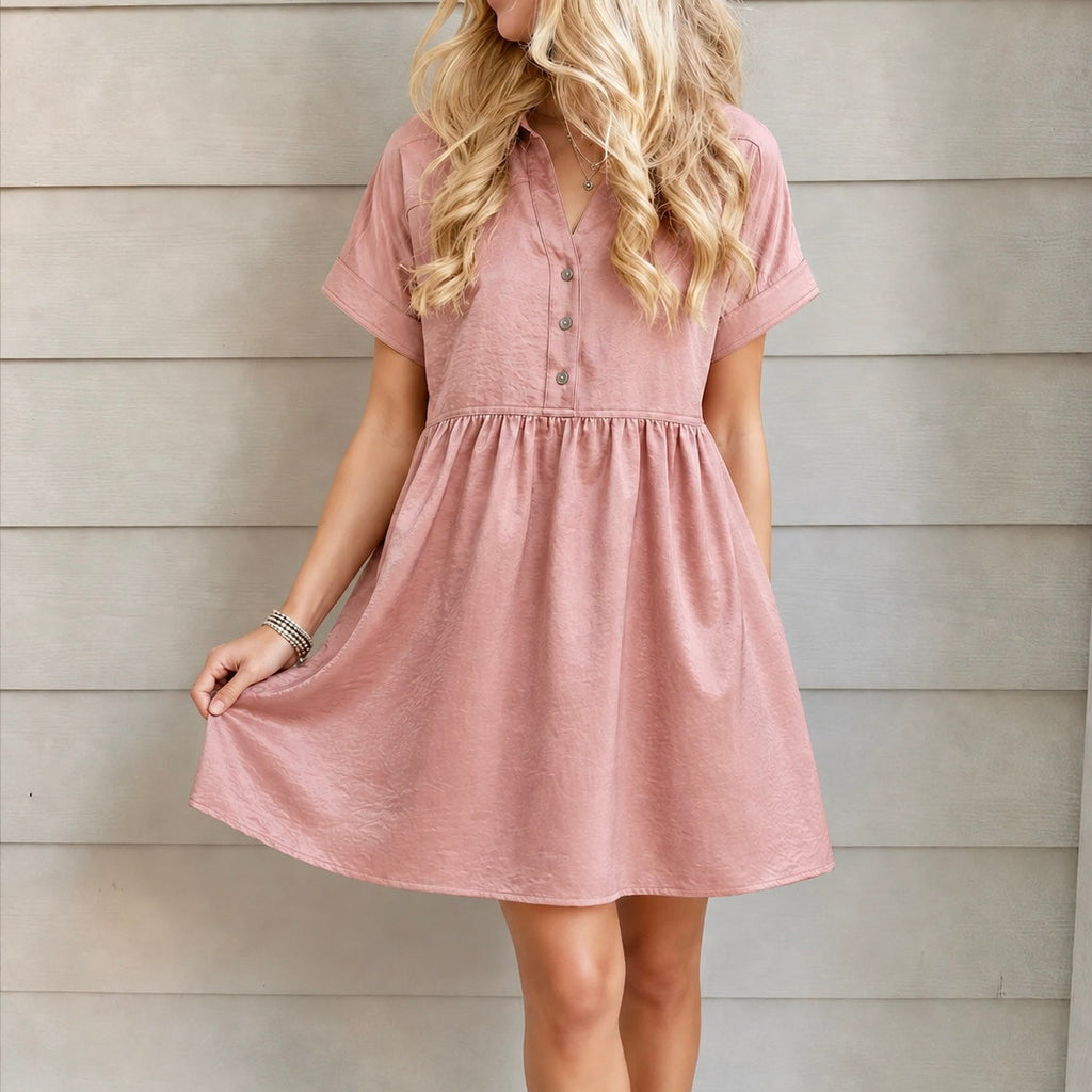 Sutton Washed Satin Dress