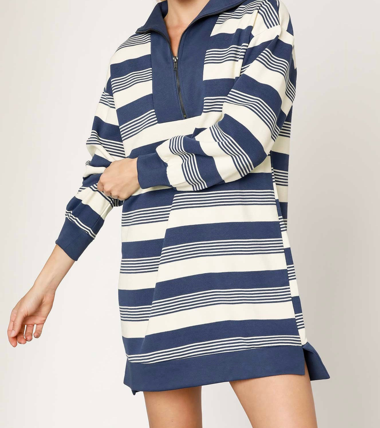Paige Stripe Zip Up Dress