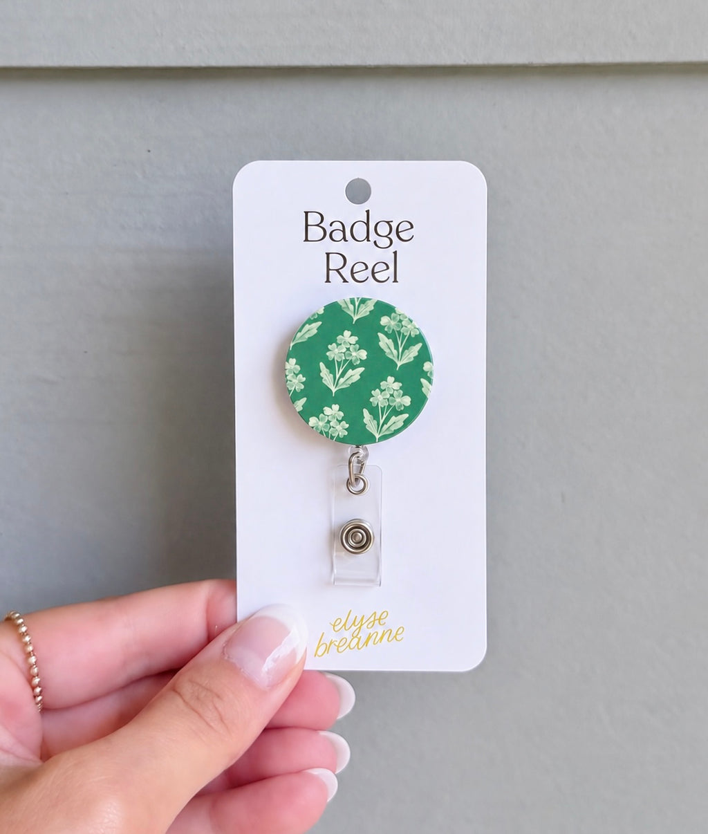 Floral Badge Reels: Sage