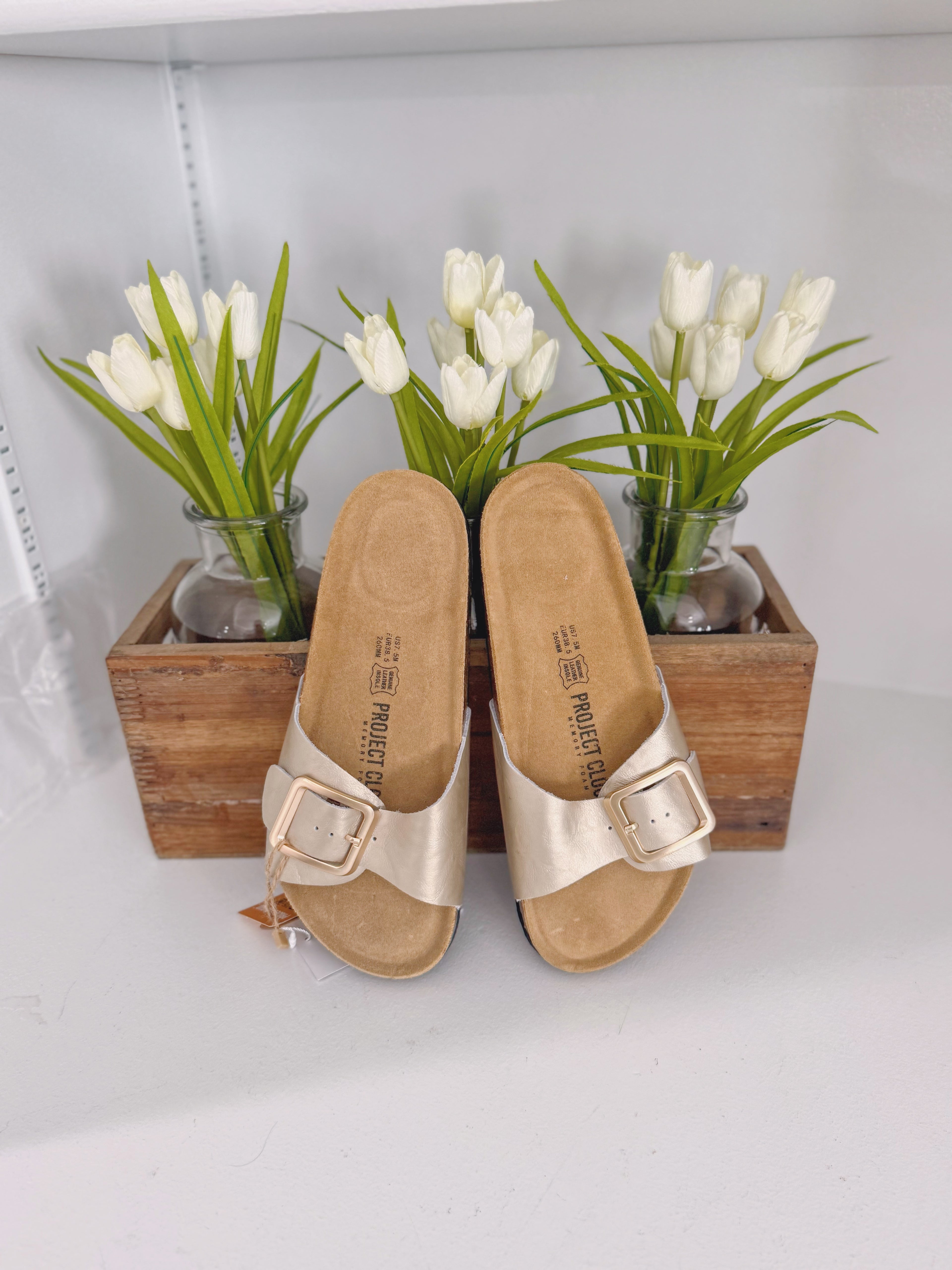 Buckle Slide on Sandals