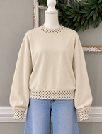 Mally Polka Dot Mock Neck Sweatshirt