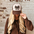 Checkered Bow Trucker Hat