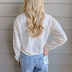 Daisy Ruffle Mock Neck Sweater