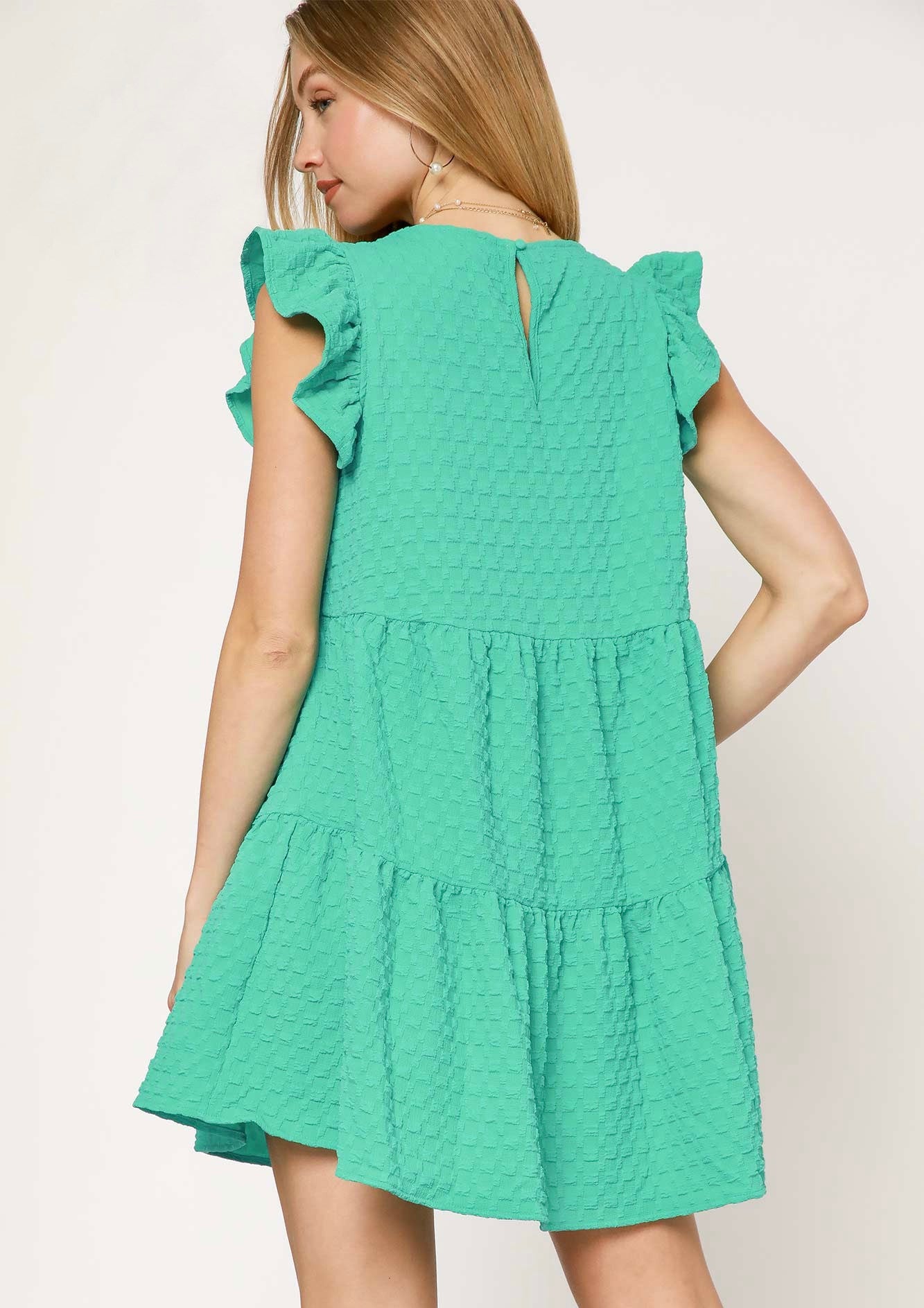 Haisley Jacquard Round Neck Dress