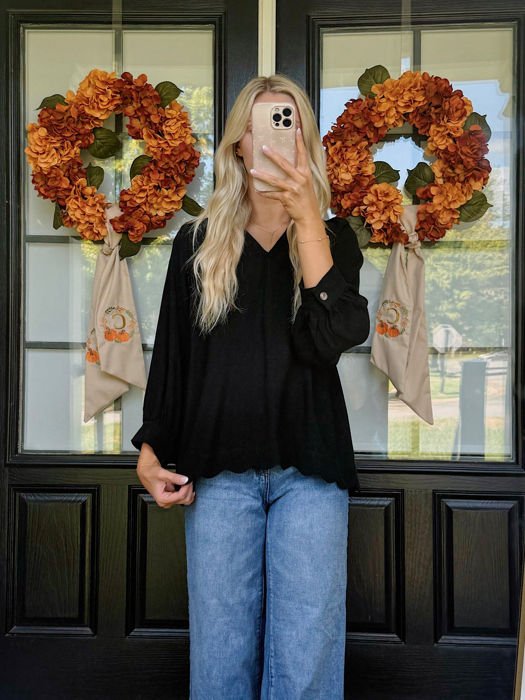 Sarah Scallop Hem Top