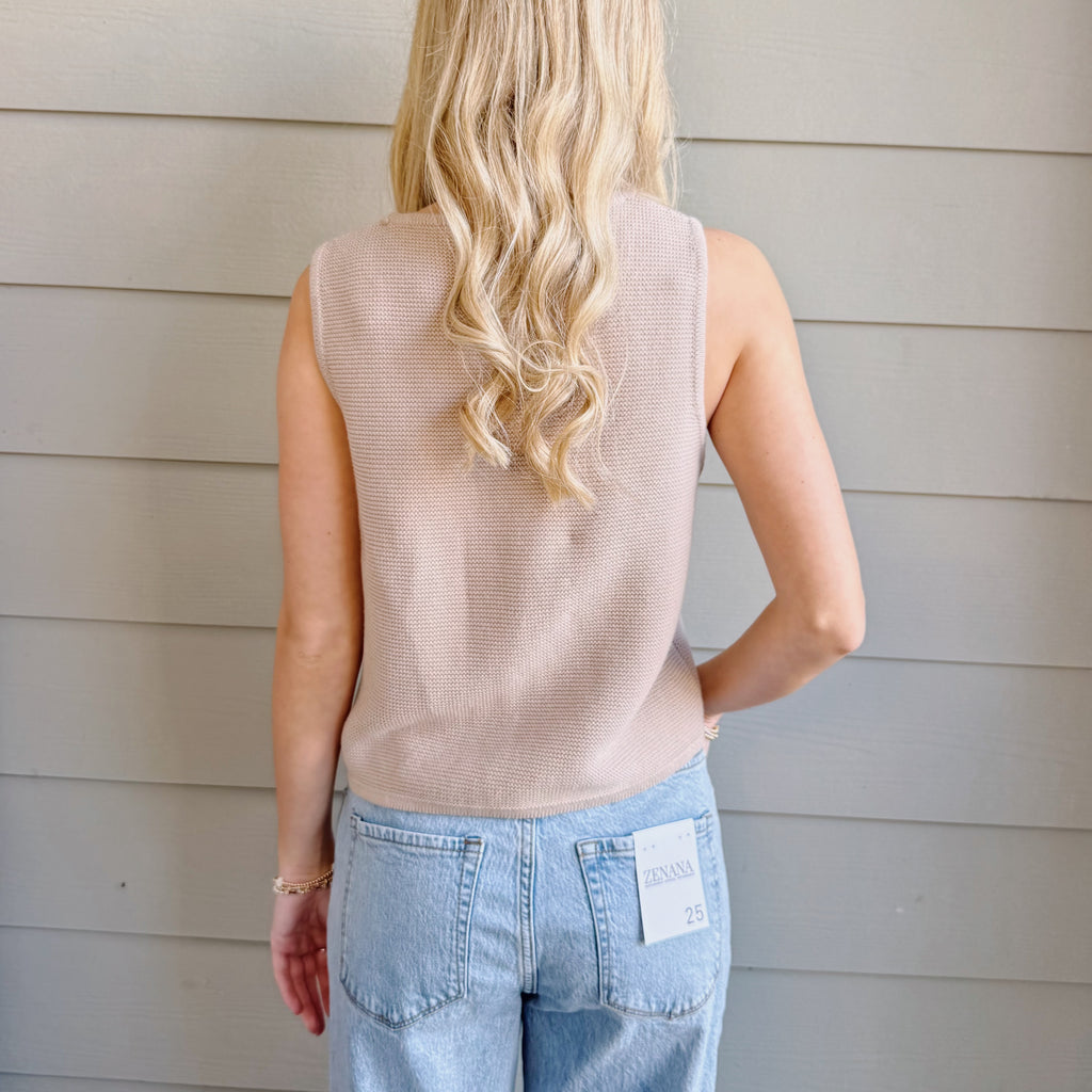 Lisa Tie Front Sweater Vest