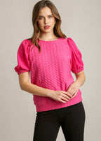 Boxy Cut Jacquard Top