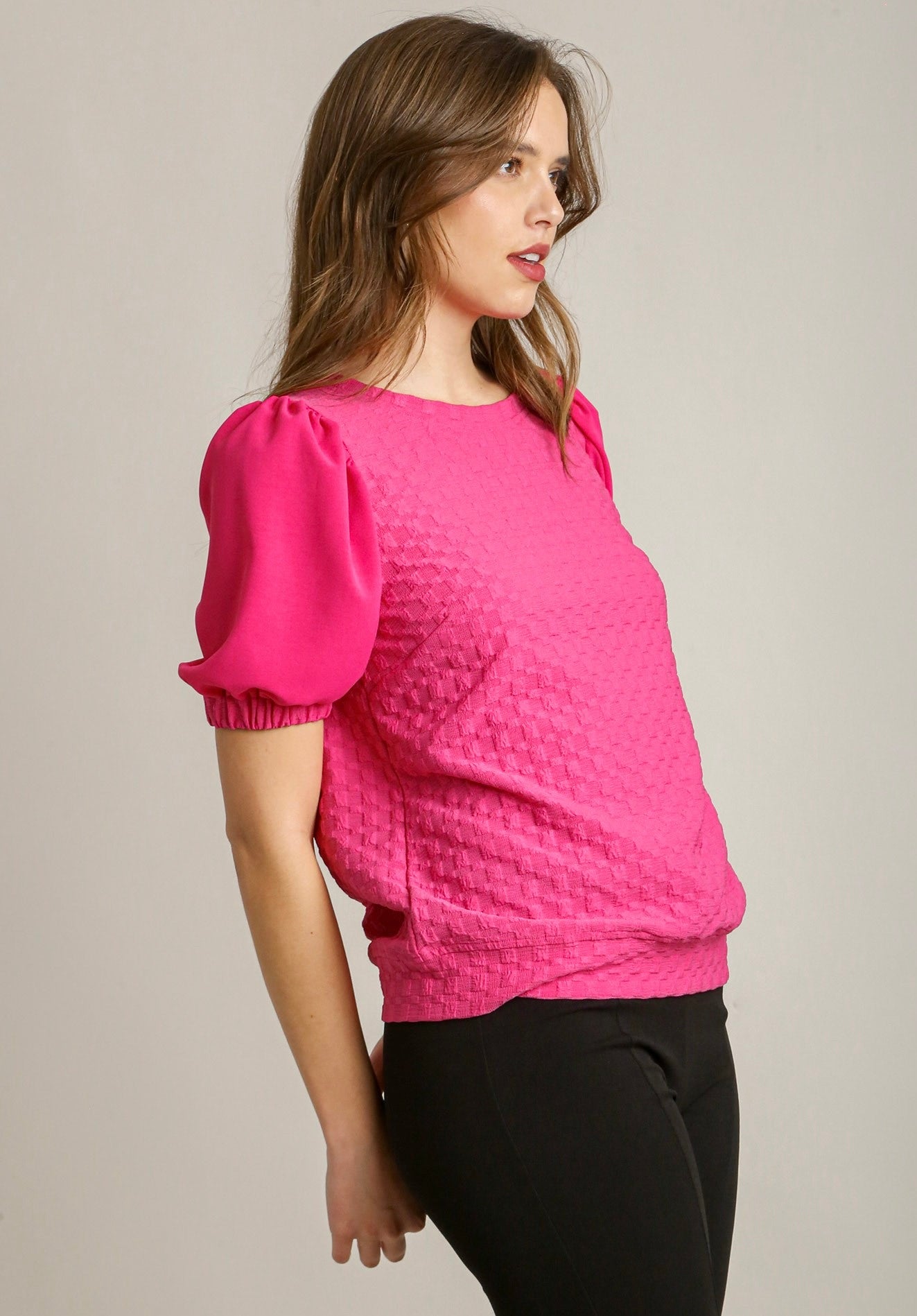 Boxy Cut Jacquard Top