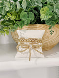 WYNN BEAD PEARL BOW BRACELET