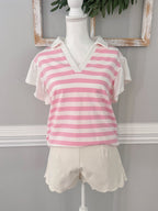 Daisy Pink Ruffled Blouse