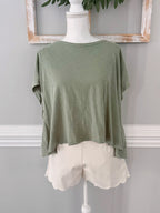 Lucy Washed Open Back Top